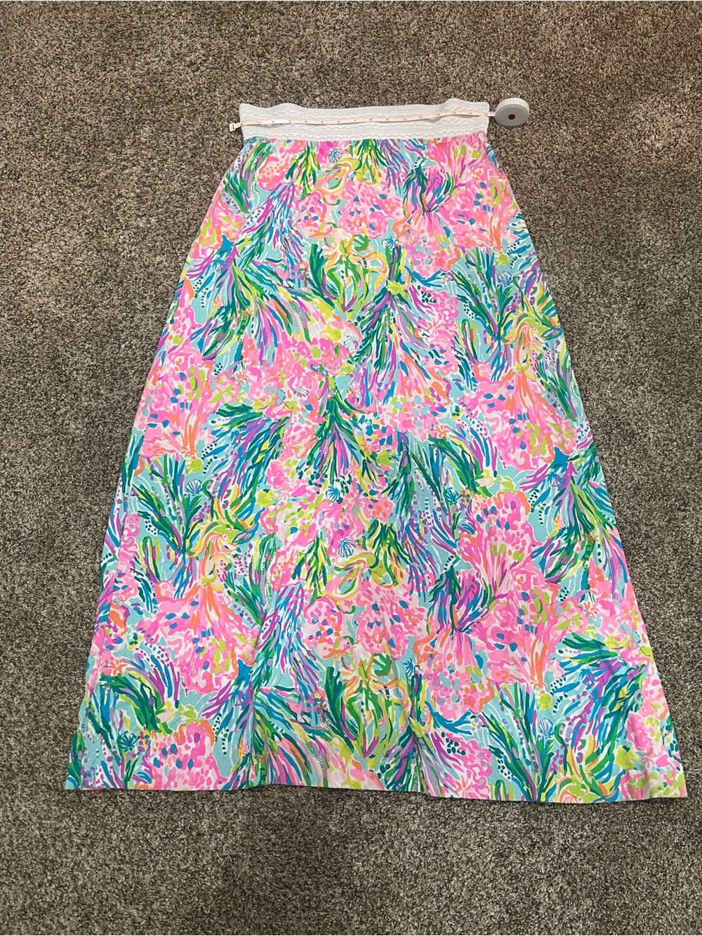 Lilly Pulitzer Pastel Floral Maxi Skirt - Pink, Green, Blue, Yellow - Picture 8 of 8